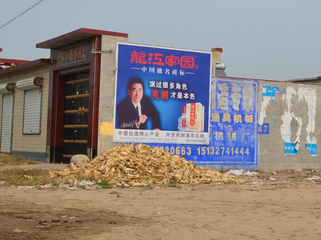 龙江家园喷绘膜广告