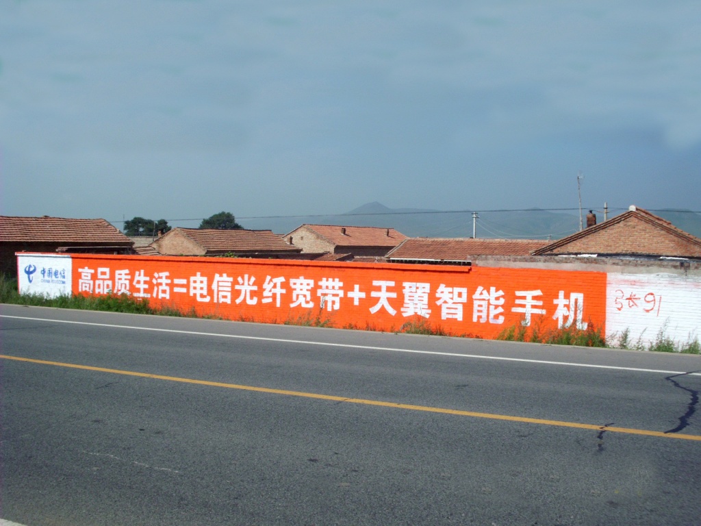 中国电信墙体广告