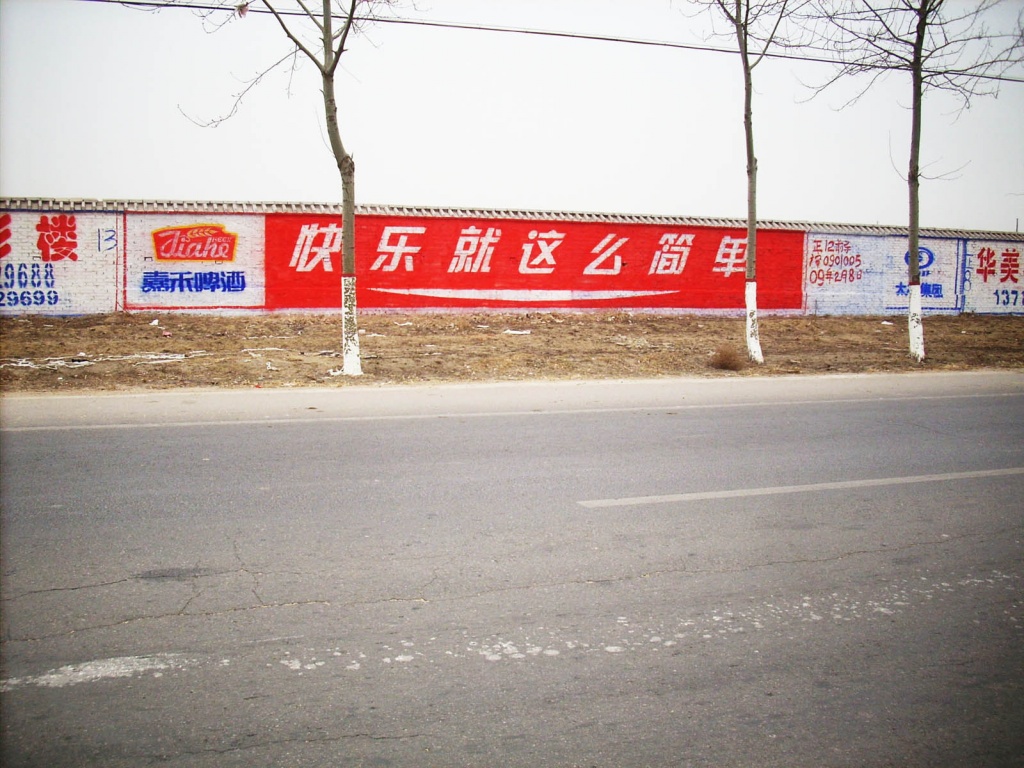 嘉禾啤酒墙体广告