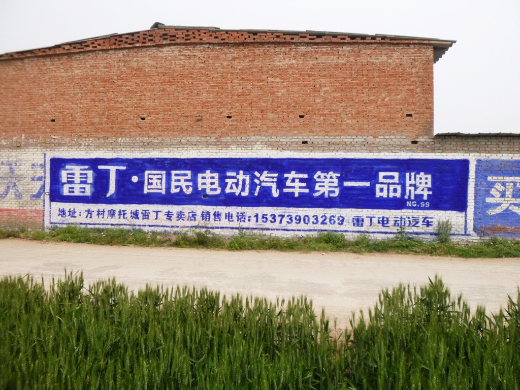 雷丁电动汽车墙体广告