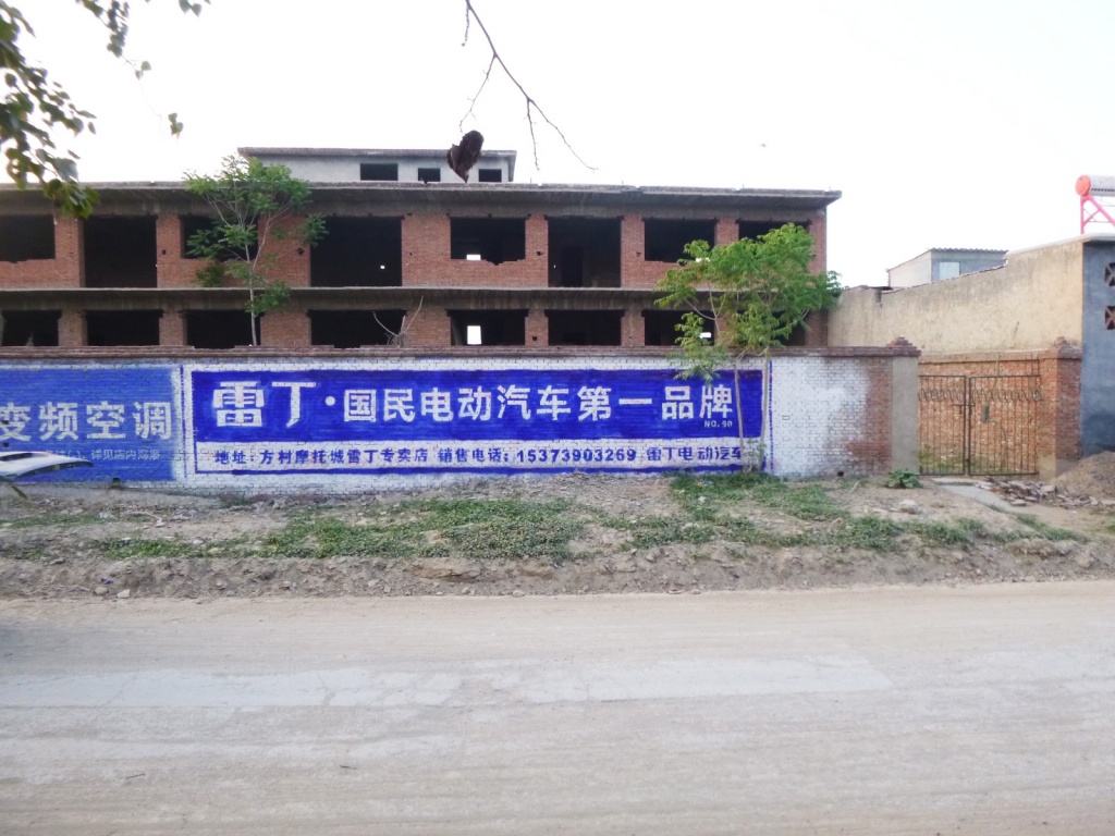 雷丁电动汽车墙体广告