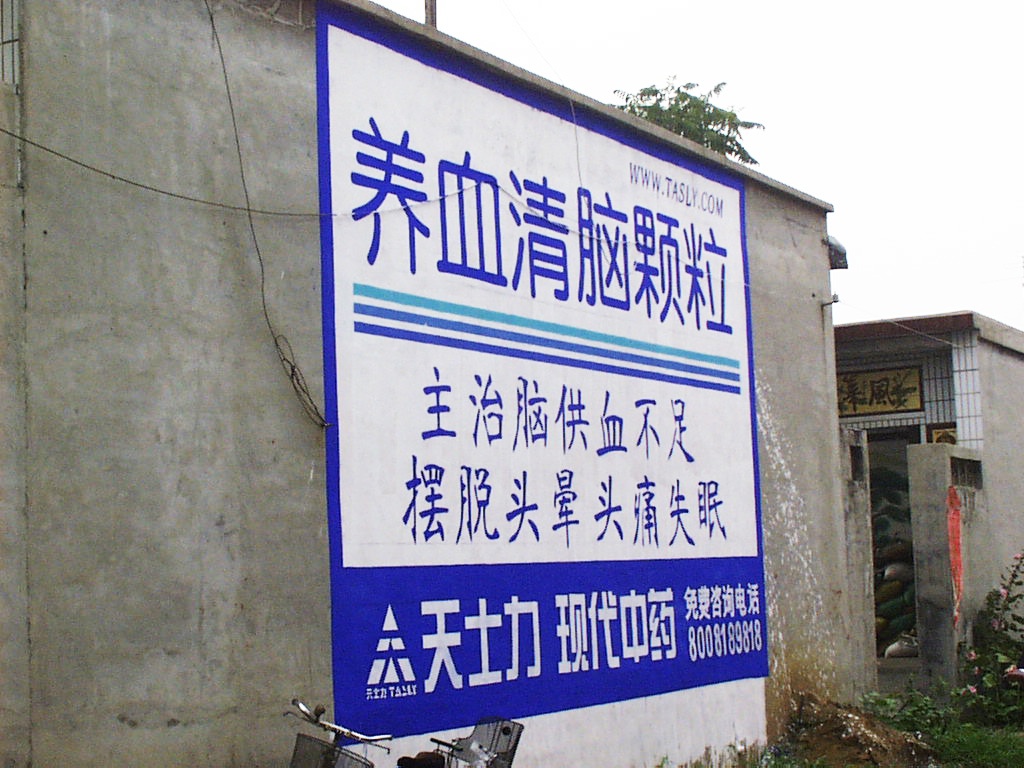 天士力药业墙体广告