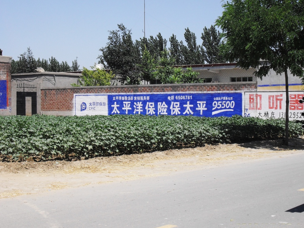 太平洋保险墙体广告